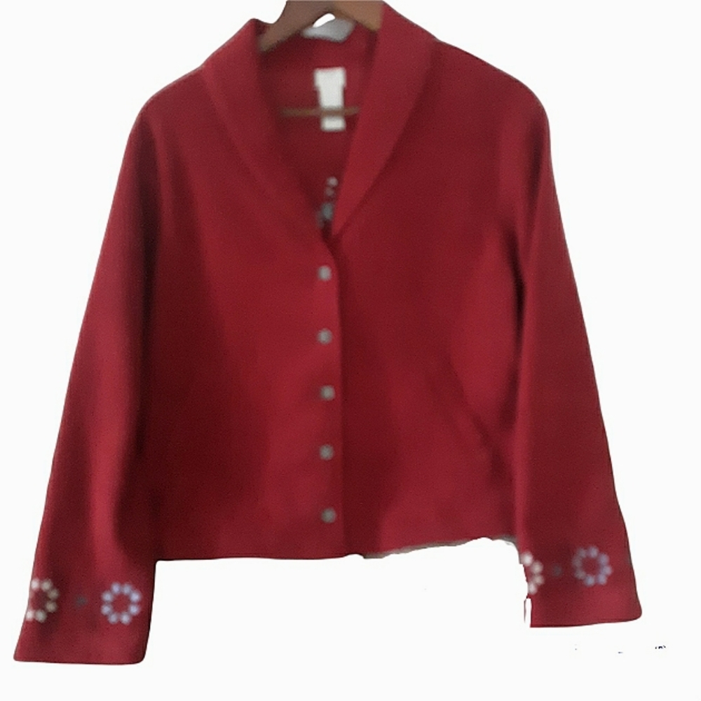 J Jill Button Down Cardigan Blazer Jacket  size MP petite